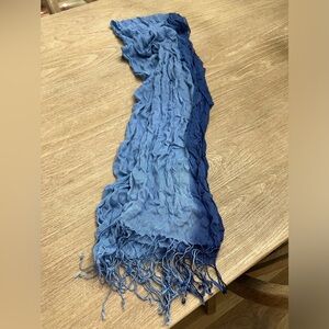 One star blue ombre fringe scarf wrap